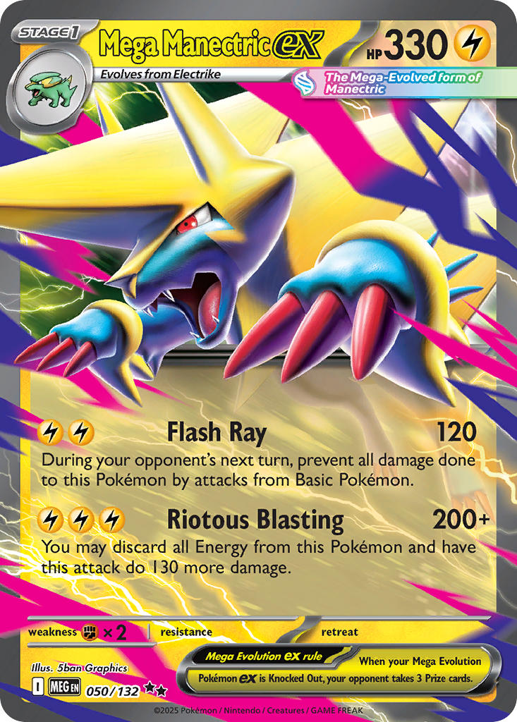 Mega Manectric EX 050/132 - Double Rare
