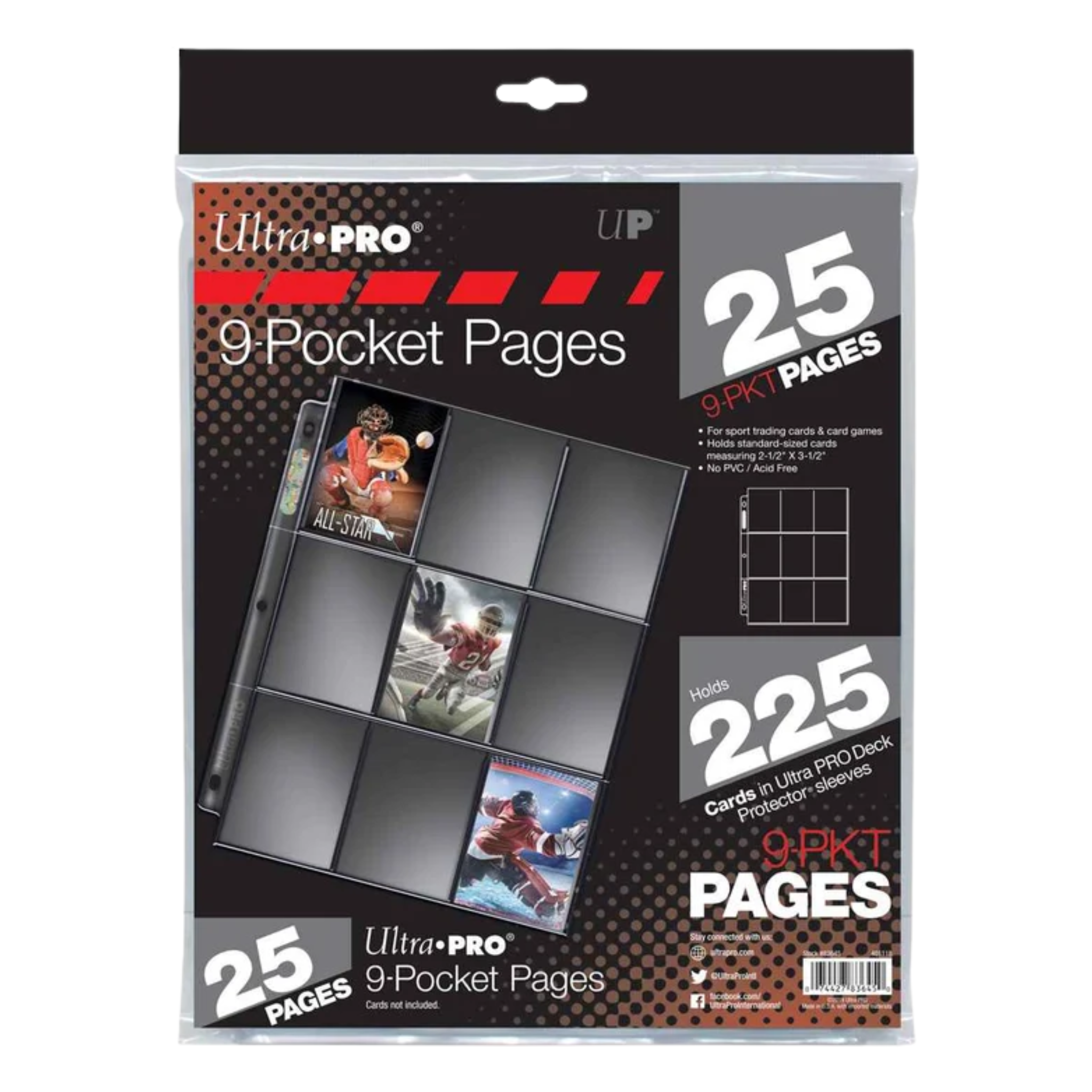 Ultra Pro Silver Series 9-Pocket Pages 25 ct