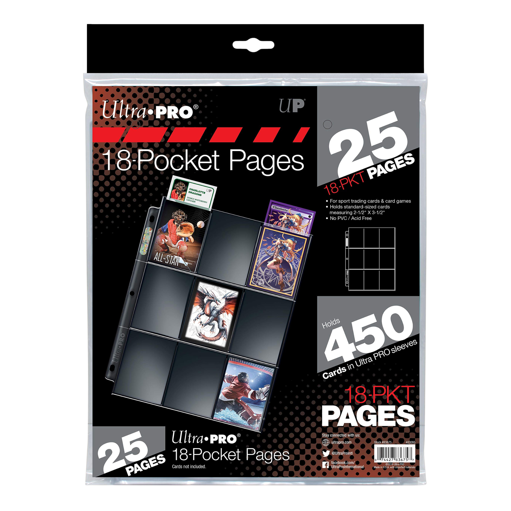 Ultra Pro Silver Series 18-Pocket Pages 25 ct