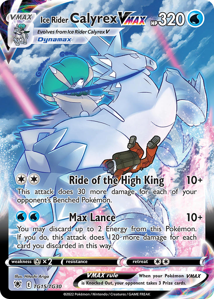 Ice Rider Calyrex VMAX TG15/TG30 - Holo Rare V