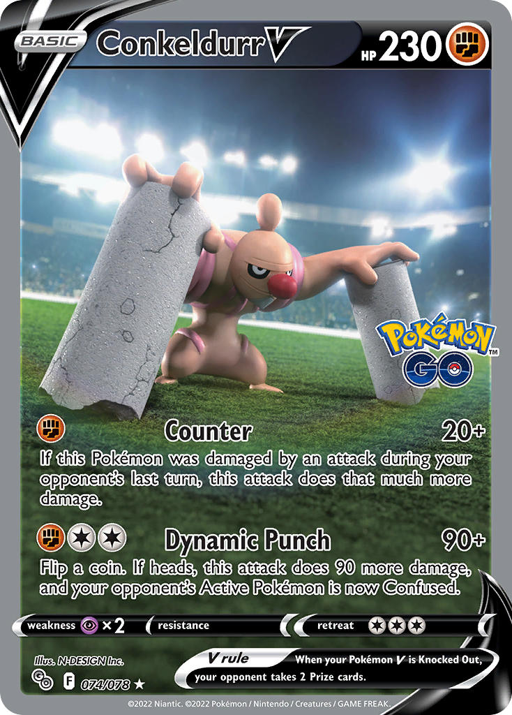 Conkeldurr V 074/078 - Ultra Rare (Pokémon GO Edition) ESP